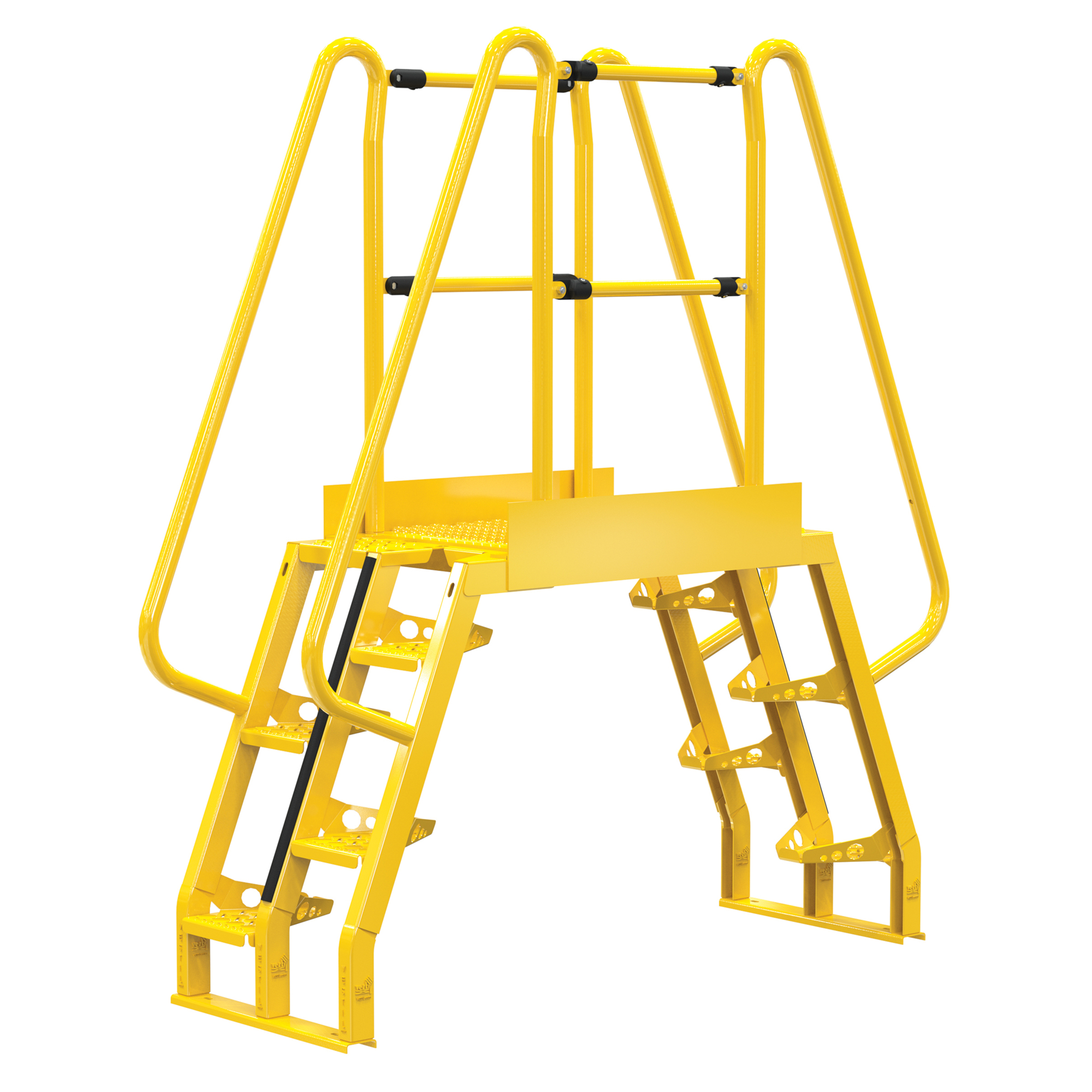 Vestil Alternating Step Crossover Ladder - 10 Steps, 73in. x 80in., 34.813in. Clearance Height, 350-Lb. Capacity, Model# COLA-3-68-32